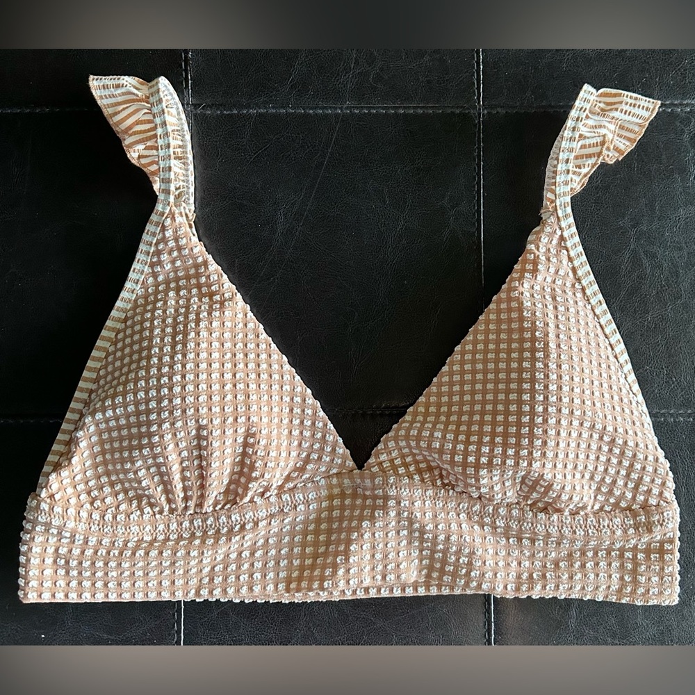Aerie Jacquard Triangle Bikini Top